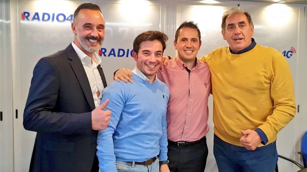 Miguel Ángel Marchal, Imanol Sánchez, Alberto Joven y Pepe Arcega en Emprendedores de Radio 4G