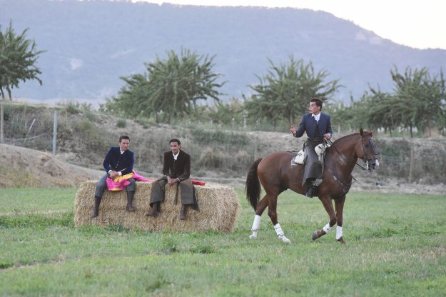 Imanol Sánchez, Alberto Álvarez y Mario Pérez Langa Retienta a campo abierto