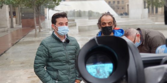 Imanol Sánchez y Carlos Pauner en la prensa red