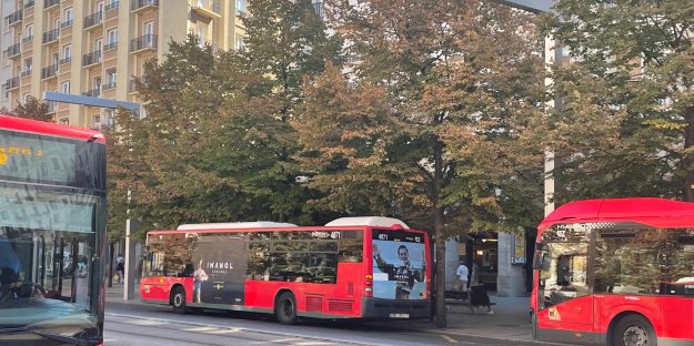Imanol Sánchez en los Autobuses de Zaragoza