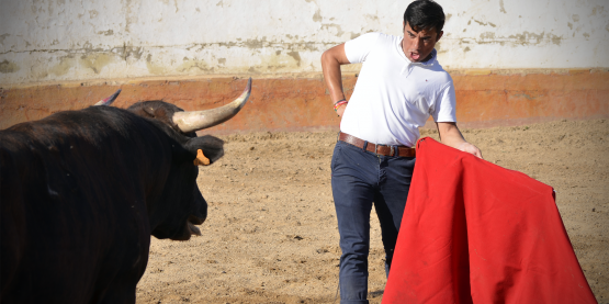 Imanol Sánchez tentadero de Machos en Arriazu