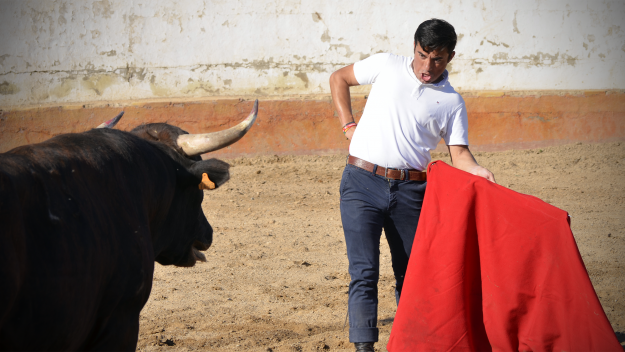 Imanol Sánchez tentadero de Machos en Arriazu