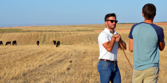 Imanol Sánchez y Raúl Izquierdo en la casa del toro